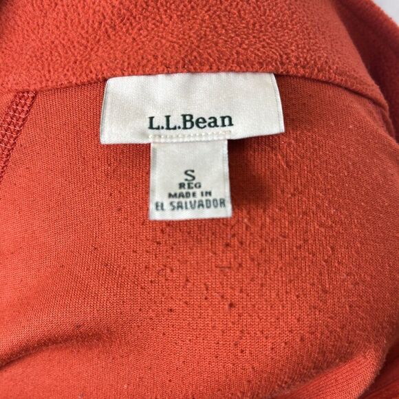 L.L. Bean Women's 1/4 Zip Fleece Pullover Top Activewear Orange Size Small - Picture 7 of 8